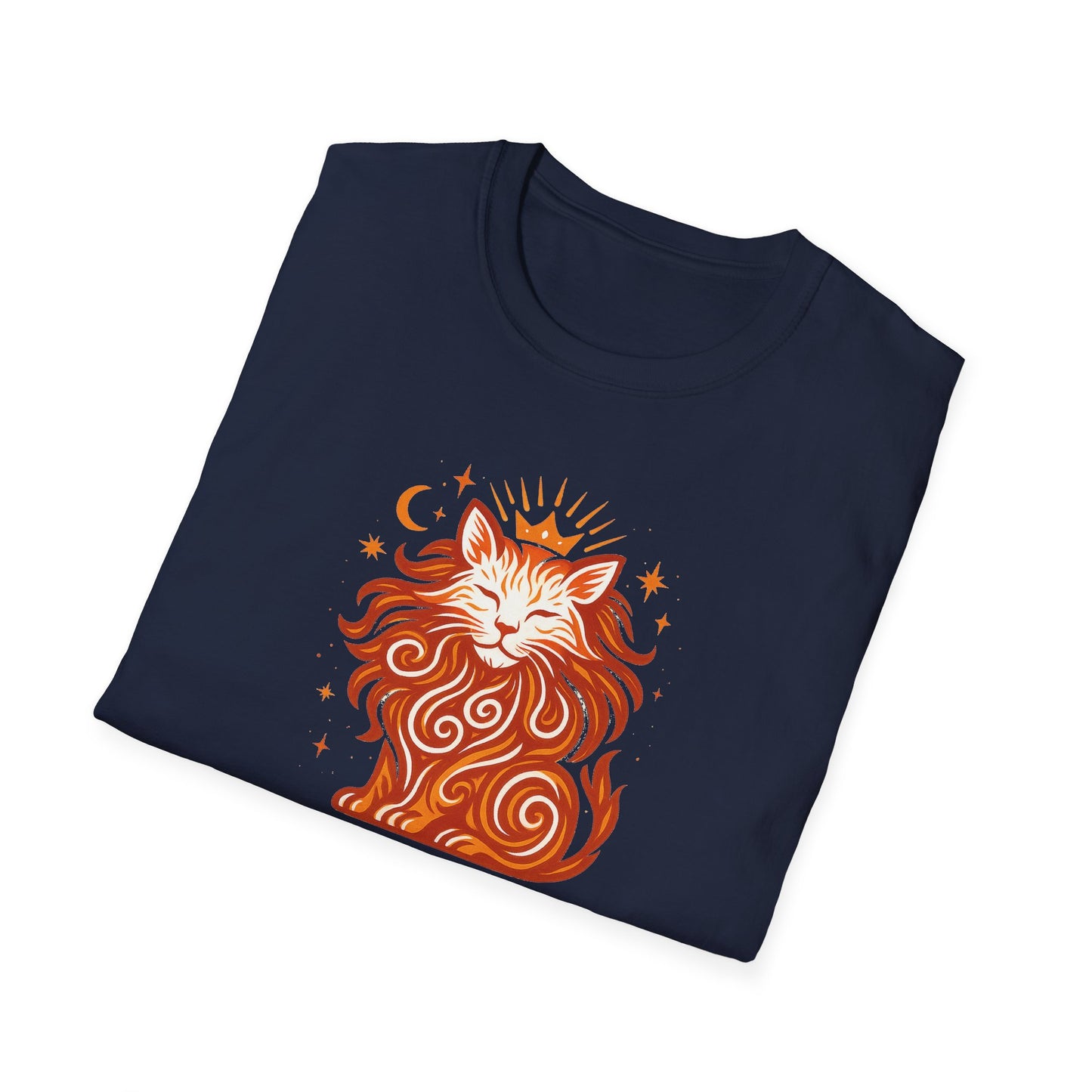 Leo Zodiac Cat T-Shirt — Leo Astrological Sign with Cat Graphic