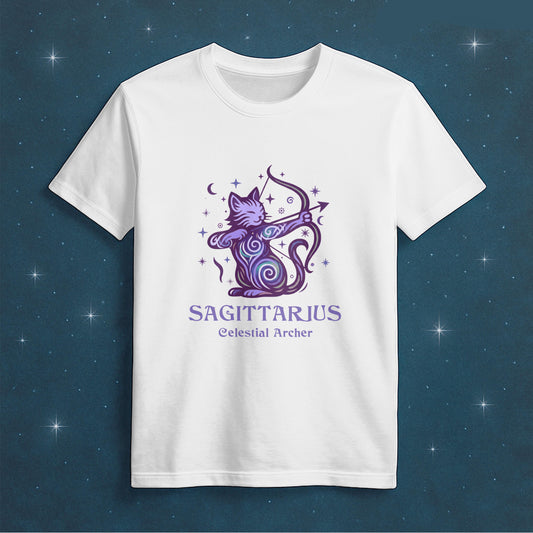 Virgo Zodiac Cat T-Shirt — Virgo Astrological Sign with Cat Graphic