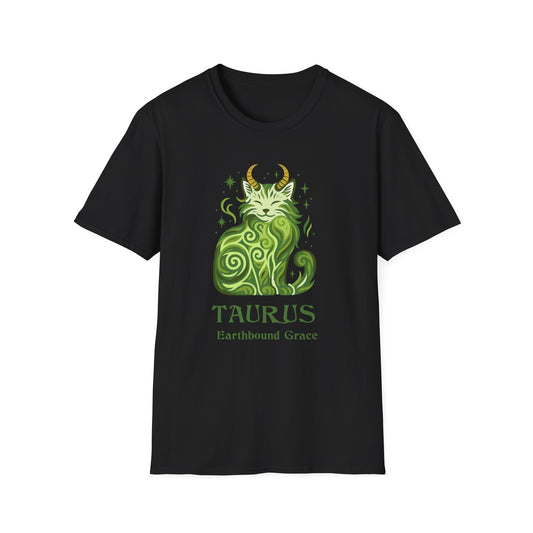 Taurus Zodiac Cat T-Shirt — Taurus Astrological Sign with Cat Graphic
