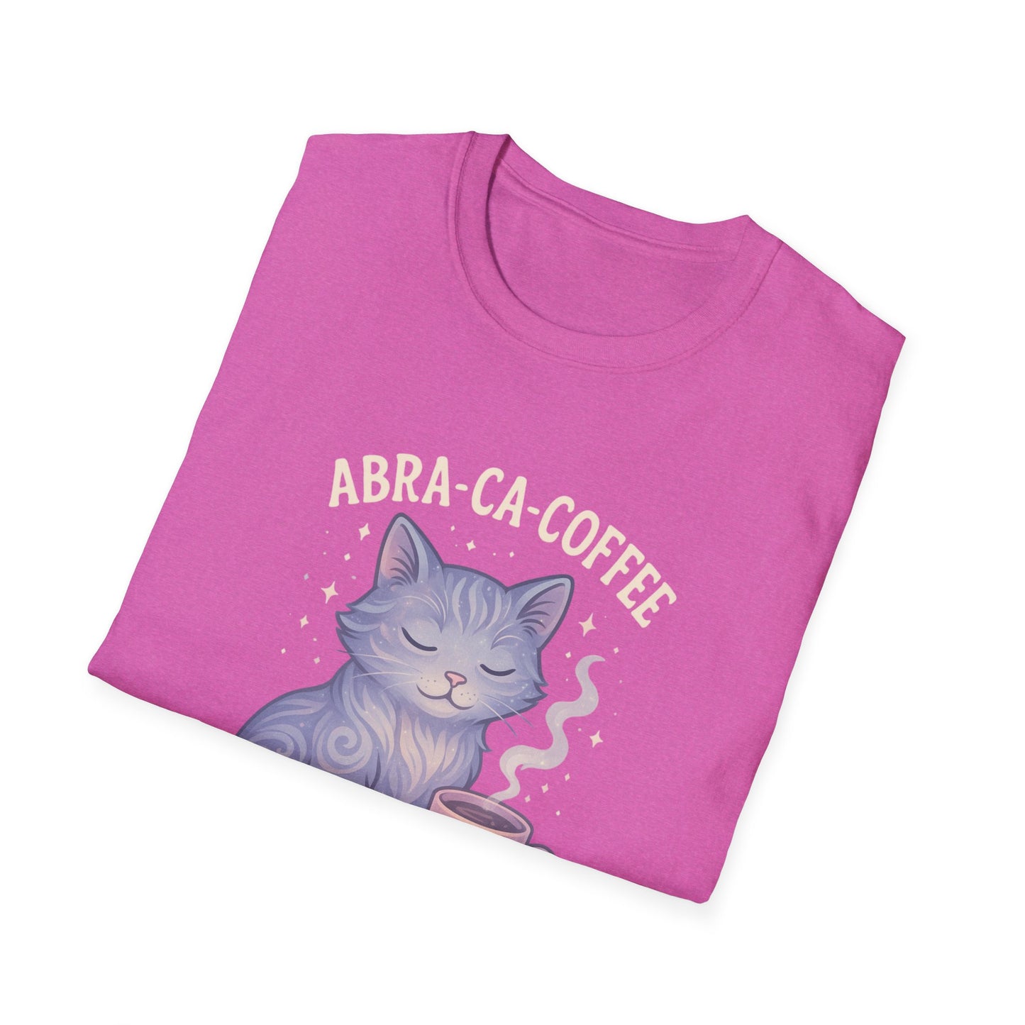 Abra-ca-coffee First T-Shirt | Cute Cat Tee, Pet Lover Gift, Animal Lover Shirt, Coffee Lover Gift