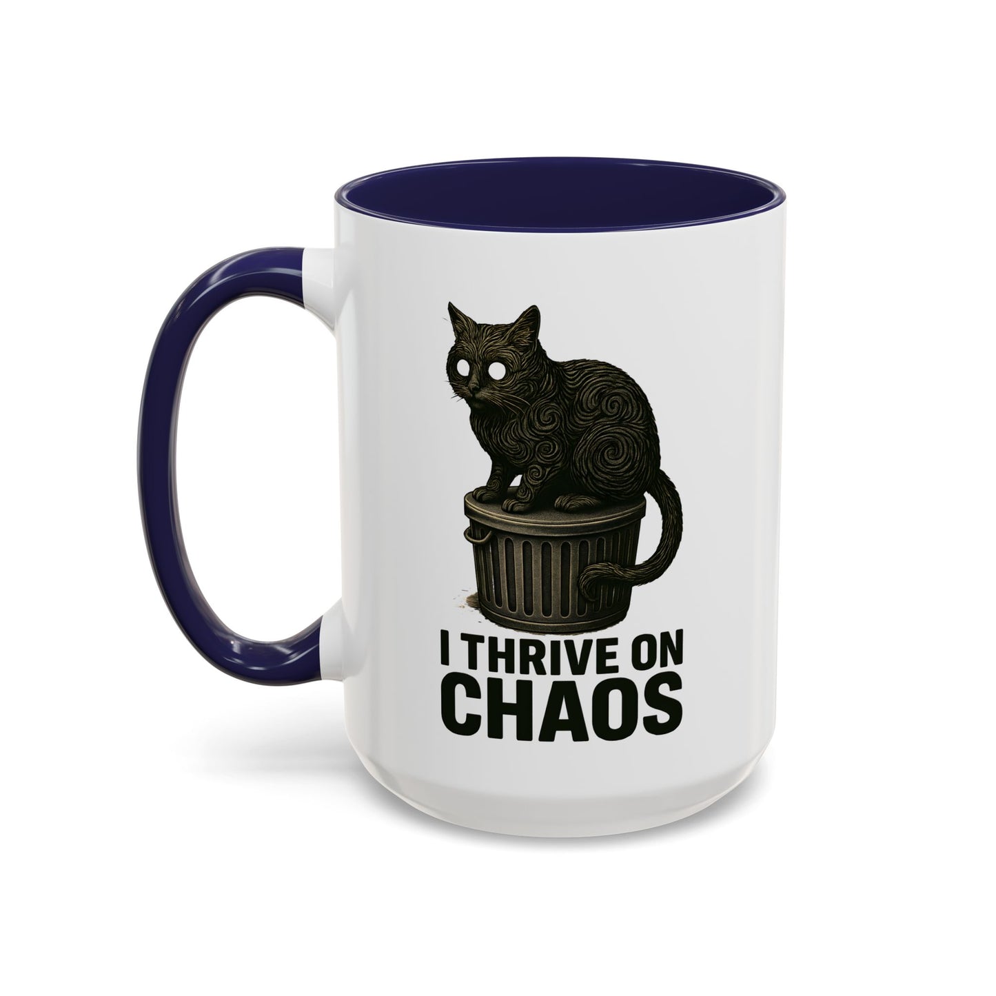 I Thrive on Chaos Cat Mug - Color Pop | Alternative Coffee Cup 11 and 15 oz