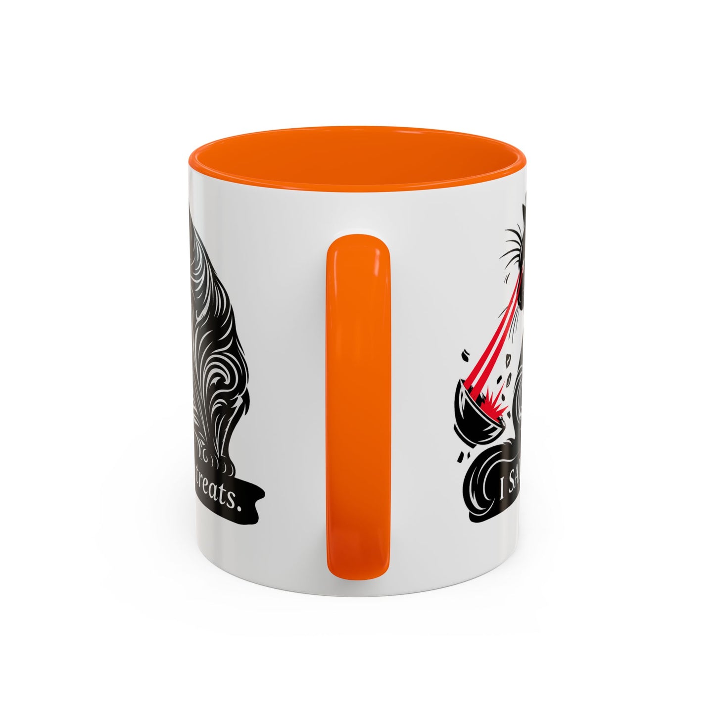I Said TREATS Cat Laser Eye Mug | Funny Coffee Cup 11 and 15 oz
