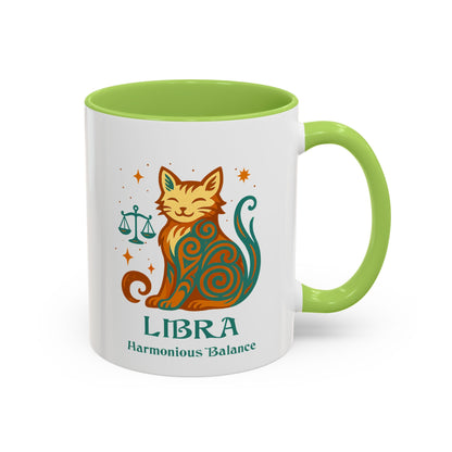 Libra Zodiac Cat Mug - Color Pop | Astrological Sign Coffee Cup 11 or 15 oz