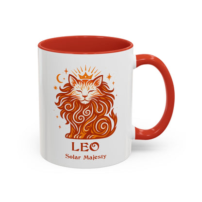 Leo Zodiac Cat Mug - Color Pop | Astrological Sign Coffee Cup 11 or 15 oz