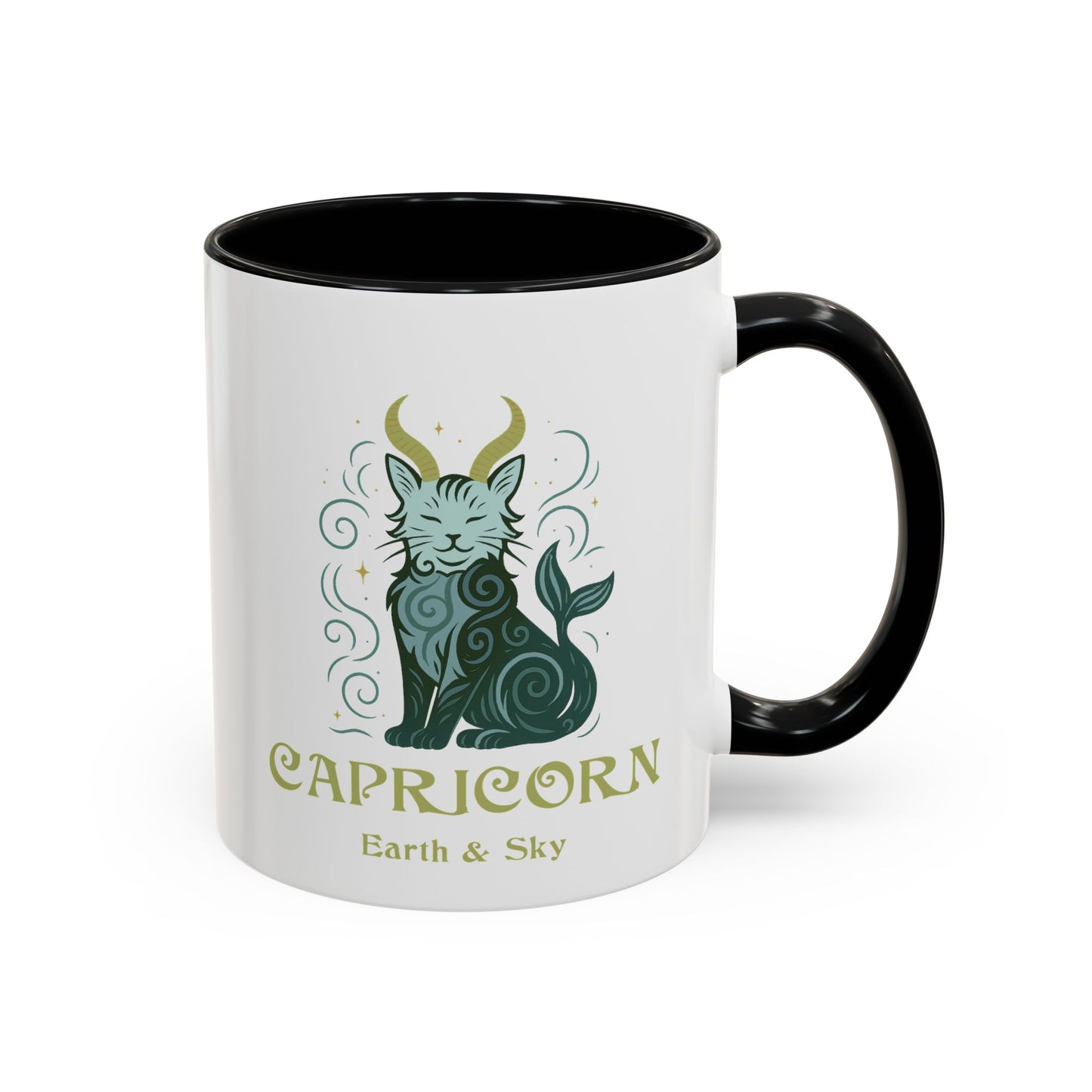 Capricorn Zodiac Cat Mug - Color Pop | Astrological Sign Coffee Cup 11 or 15 oz