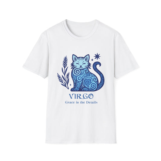 Virgo Zodiac Cat T-Shirt — Virgo Astrological Sign with Cat Graphic