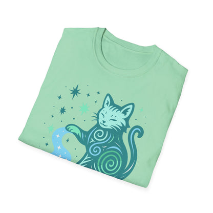 Aquarius Zodiac Cat T-Shirt — Aquarius Astrological Sign with Cat Graphic