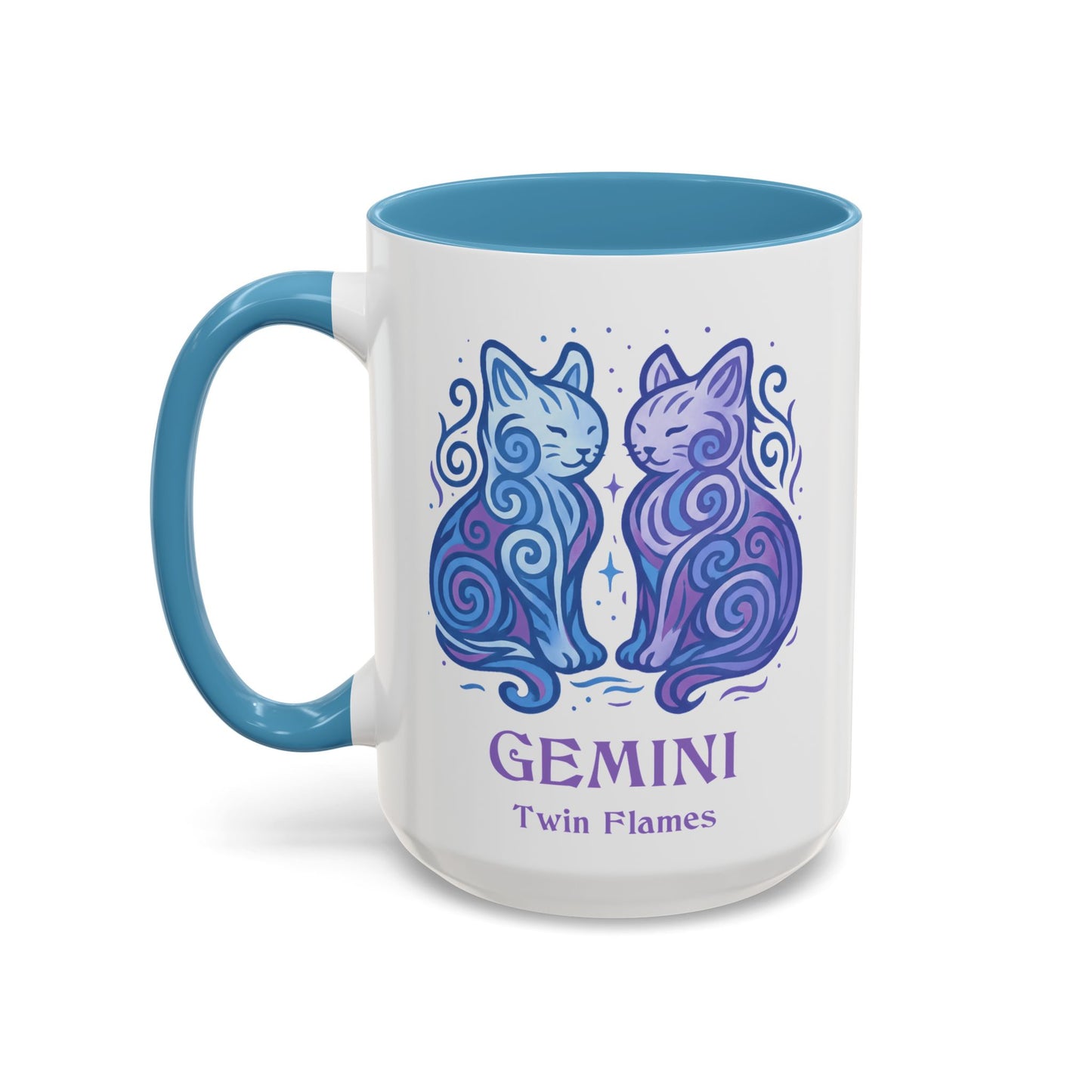 Gemini Zodiac Cat Mug - Color Pop | Astrological Sign Coffee Cup 11 or 15 oz