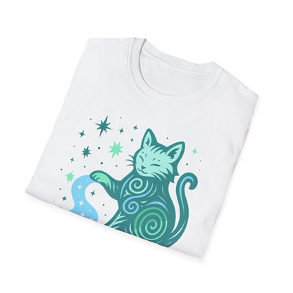 Aquarius Zodiac Cat T-Shirt — Aquarius Astrological Sign with Cat Graphic