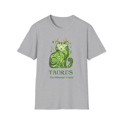 Taurus Zodiac Cat T-Shirt — Taurus Astrological Sign with Cat Graphic