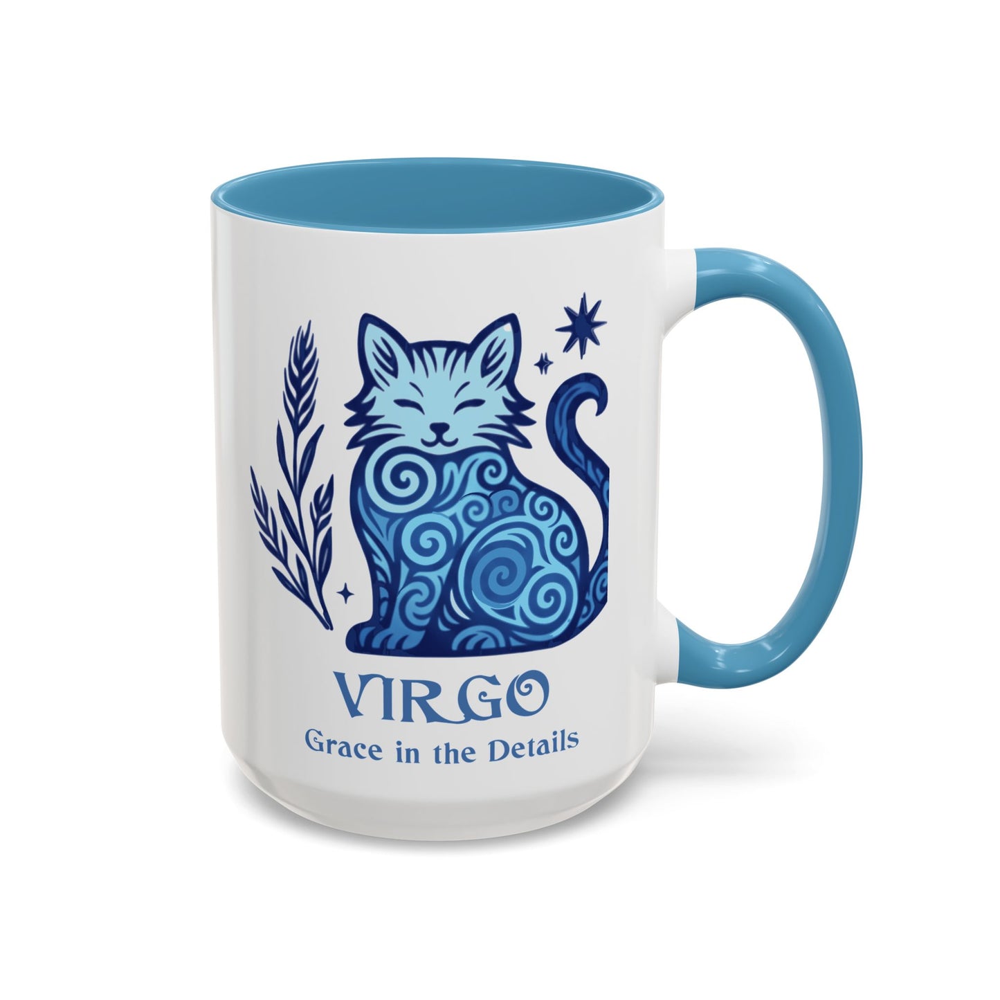 Virgo Zodiac Cat Mug - Color Pop | Astrological Sign Coffee Mug 11 or 15 oz