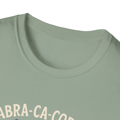 Abra-ca-coffee First T-Shirt | Cute Cat Tee, Pet Lover Gift, Animal Lover Shirt, Coffee Lover Gift
