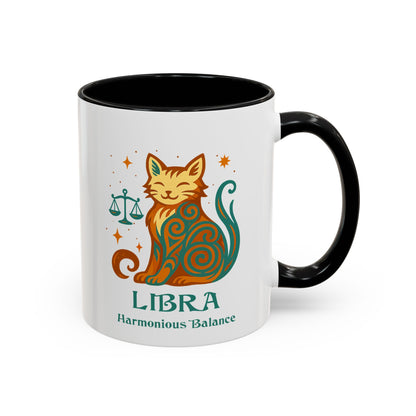 Libra Zodiac Cat Mug - Color Pop | Astrological Sign Coffee Cup 11 or 15 oz