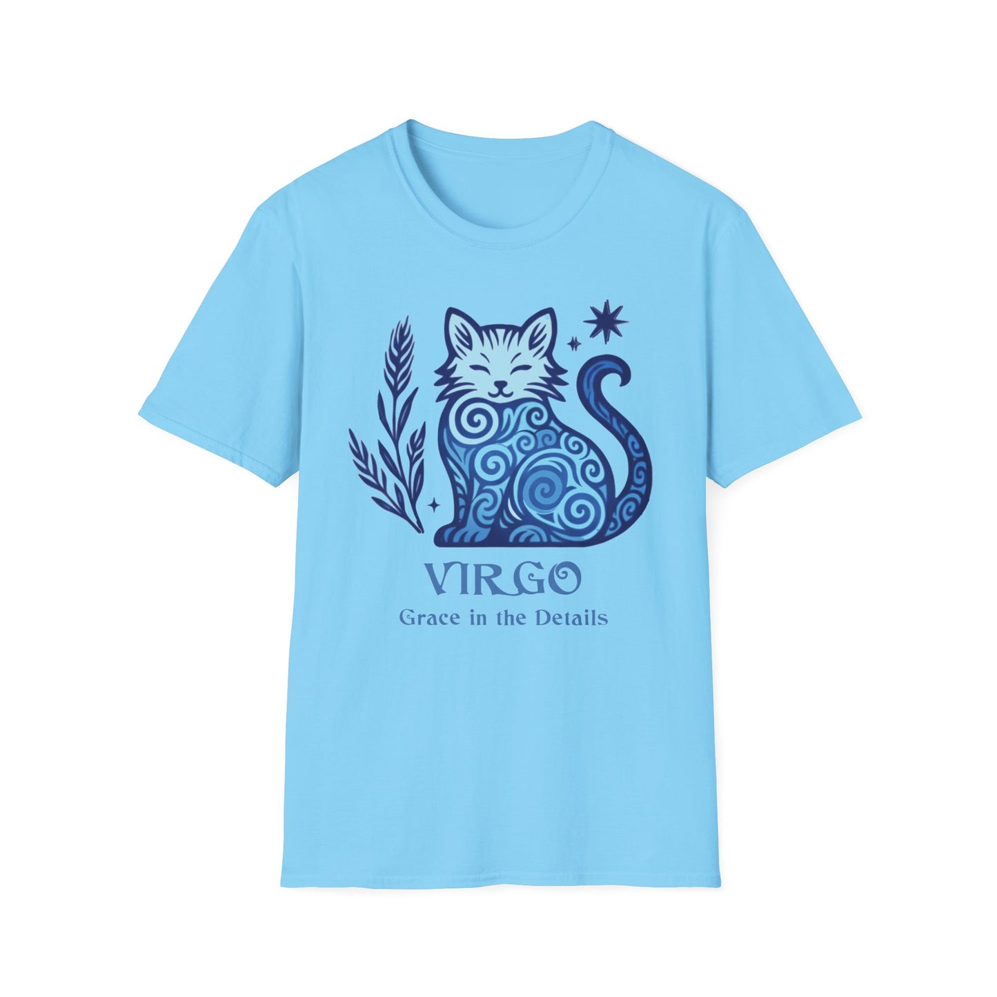 Virgo Zodiac Cat T-Shirt — Virgo Sign with Cat Graphic