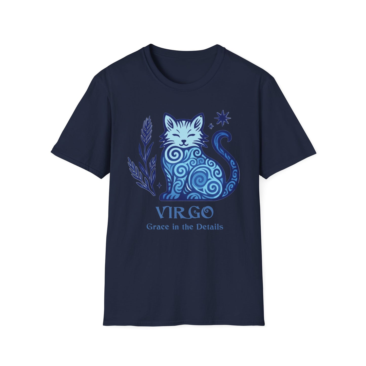 Virgo Zodiac Cat T-Shirt — Virgo Sign with Cat Graphic