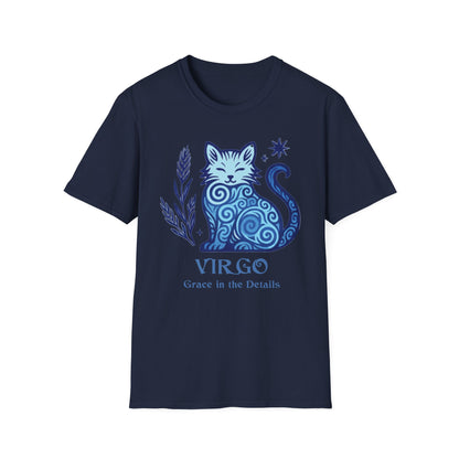 Virgo Zodiac Cat T-Shirt — Virgo Sign with Cat Graphic
