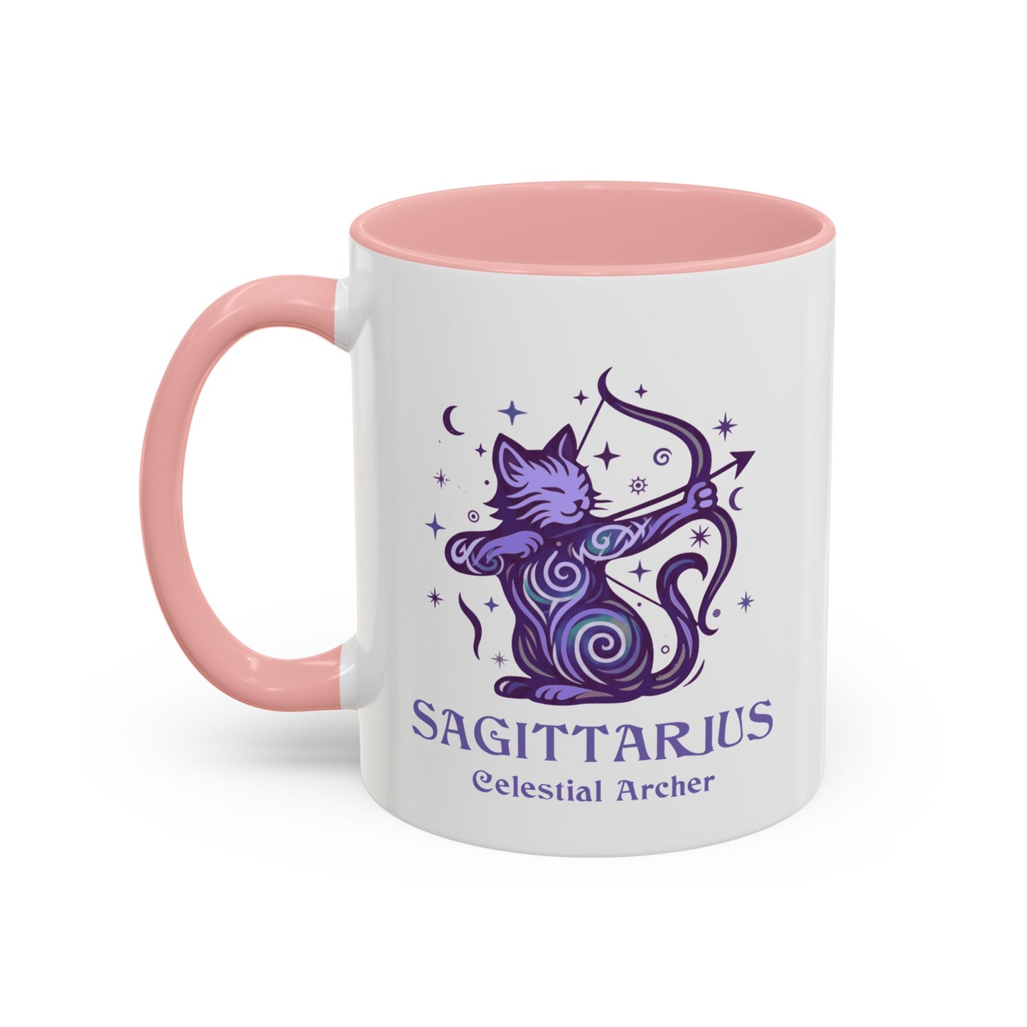 Sagittarius Zodiac Cat Mug - Color Pop | Astrology Coffee Mug 11 or 15 oz