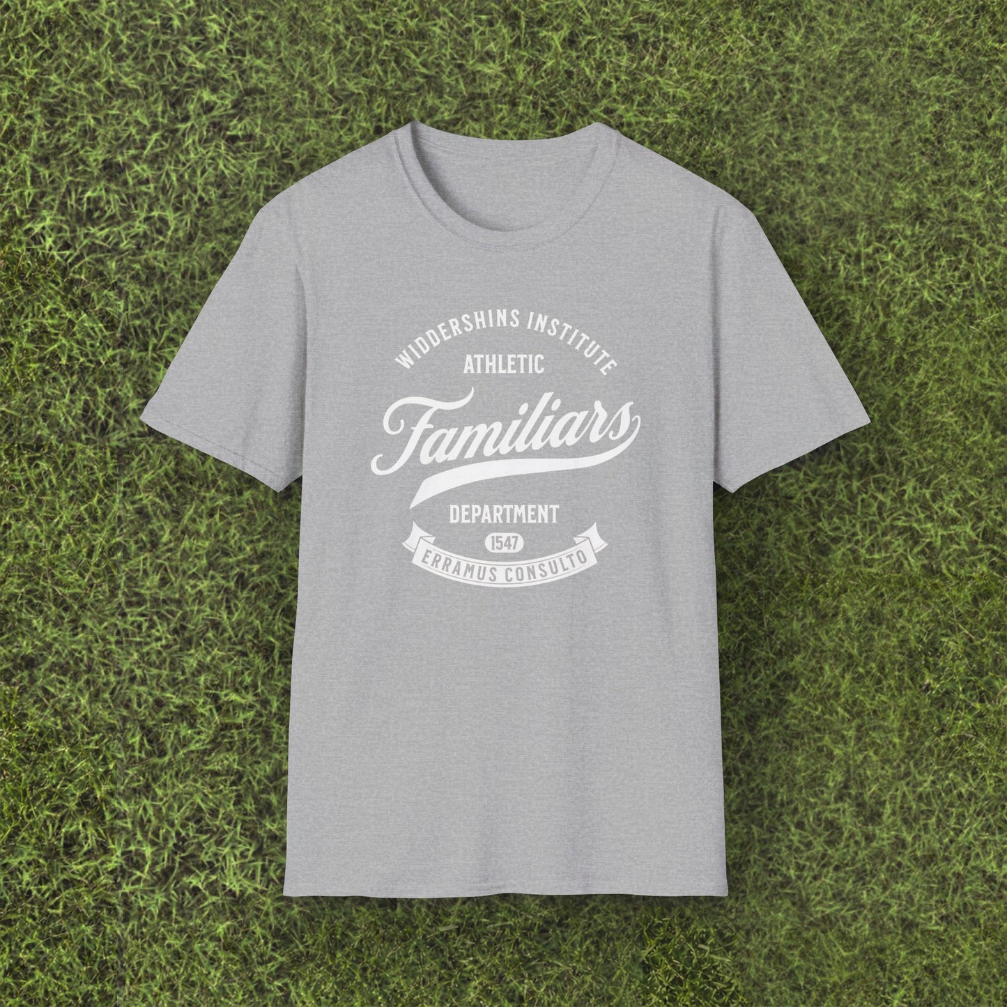 Familiaris Athletic Tee — Widdershins Institute Vintage Script T-Shirt