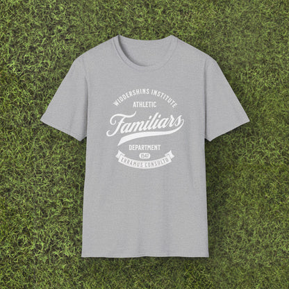 Familiaris Athletic Tee — Widdershins Institute Vintage Script T-Shirt