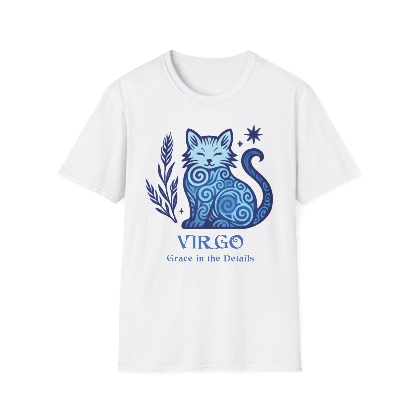 Virgo Zodiac Cat T-Shirt — Virgo Sign with Cat Graphic