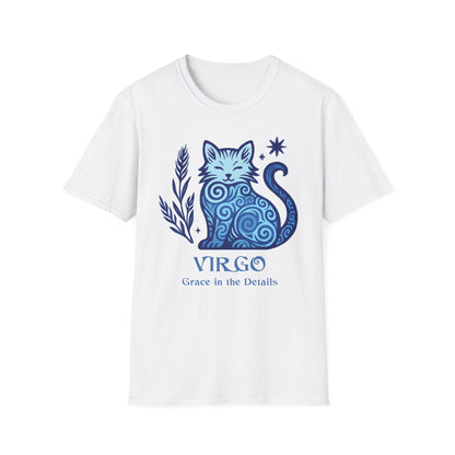 Virgo Zodiac Cat T-Shirt — Virgo Sign with Cat Graphic