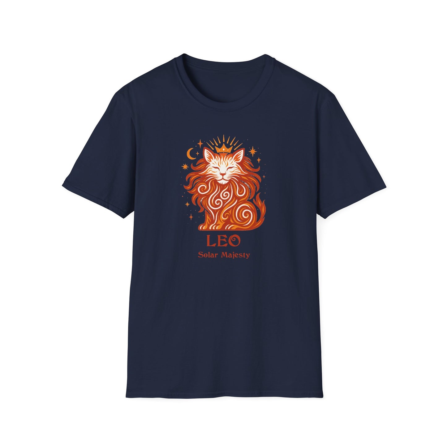 Leo Zodiac Cat T-Shirt — Leo Astrological Sign with Cat Graphic