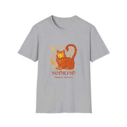 Scorpio Zodiac Cat T-Shirt — Scorpio Astrological Sign with Cat Graphic