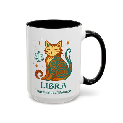 Libra Zodiac Cat Mug - Color Pop | Astrological Sign Coffee Cup 11 or 15 oz