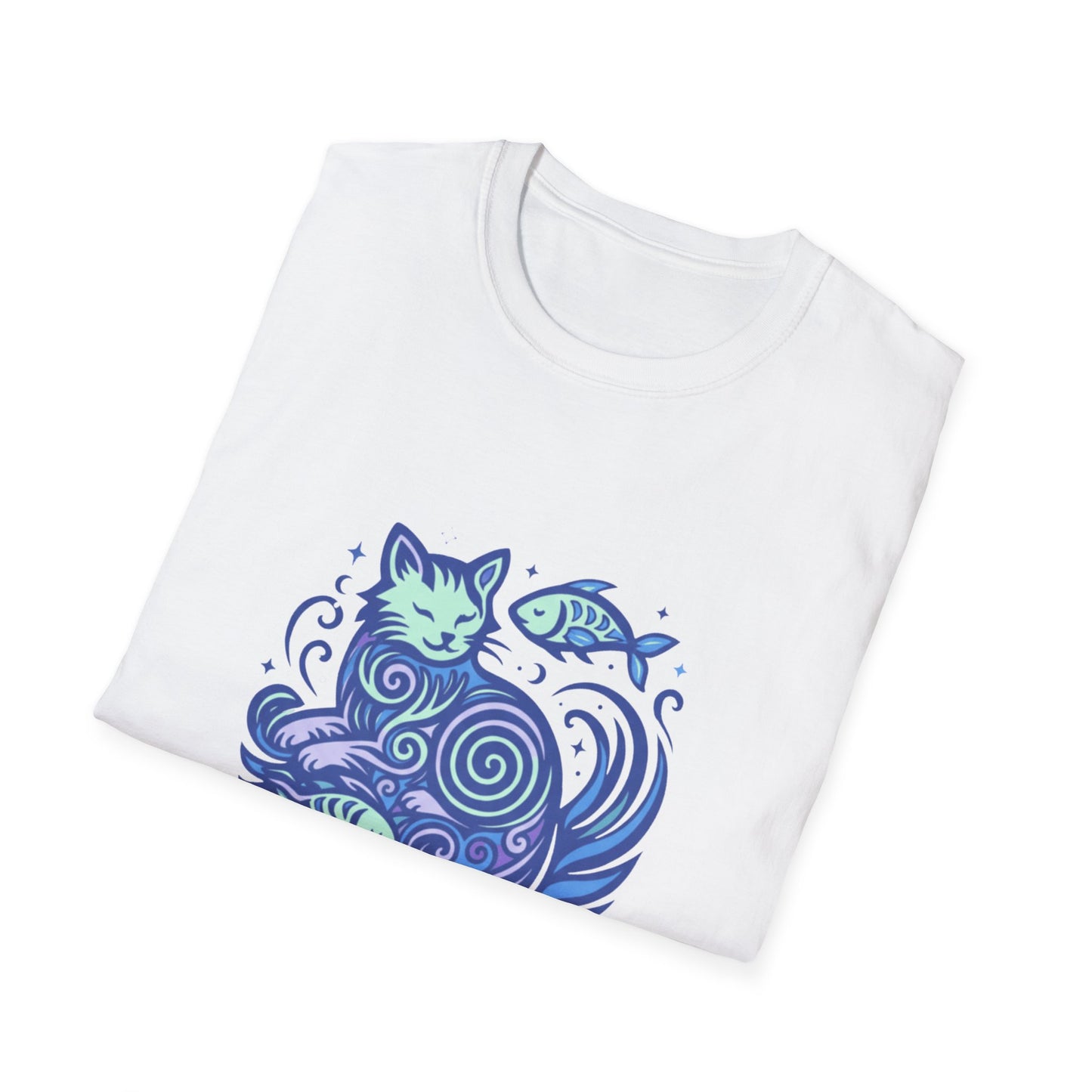 Pisces Zodiac Cat T-Shirt — Pisces Astrological Sign with Cat Graphic