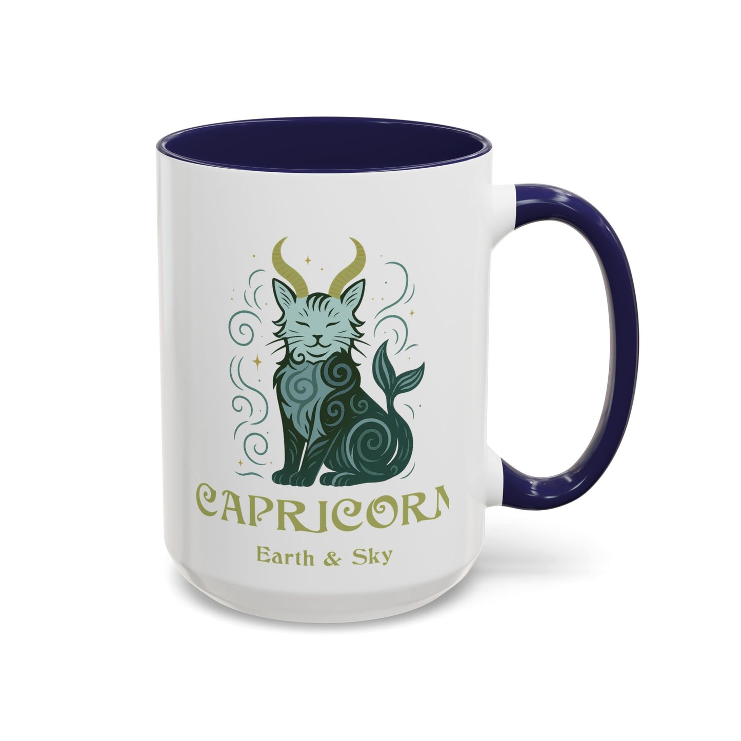 Capricorn Zodiac Cat Mug - Color Pop | Astrological Sign Coffee Cup 11 or 15 oz