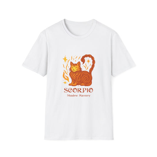 Scorpio Zodiac Cat T-Shirt — Scorpio Astrological Sign with Cat Graphic