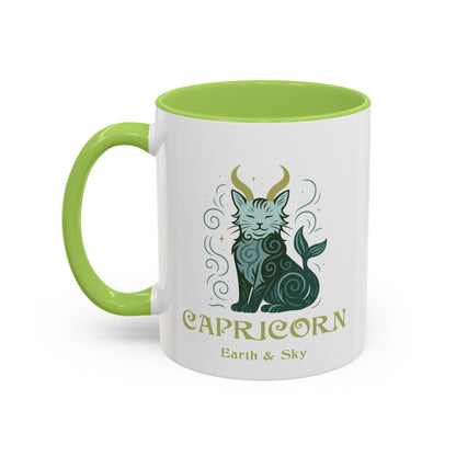 Capricorn Zodiac Cat Mug - Color Pop | Astrological Sign Coffee Cup 11 or 15 oz