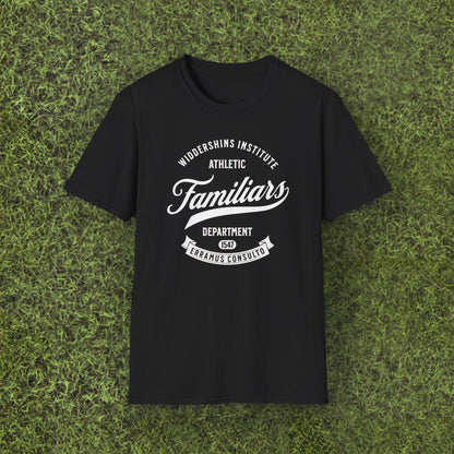 Familiaris Athletic Tee — Widdershins Institute Vintage Script T-Shirt