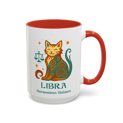 Libra Zodiac Cat Mug - Color Pop | Astrological Sign Coffee Cup 11 or 15 oz