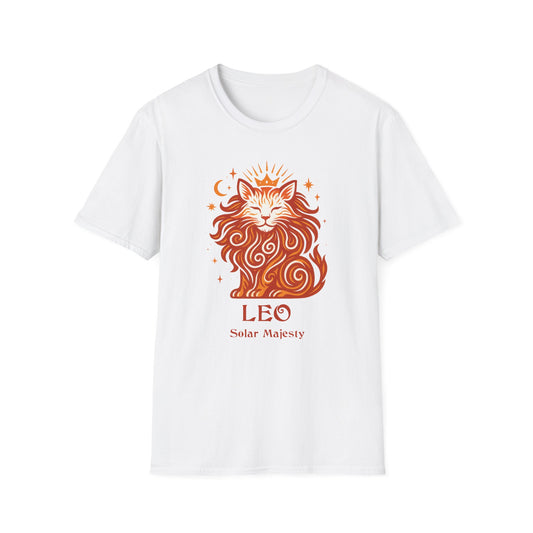 Leo Zodiac Cat T-Shirt — Leo Astrological Sign with Cat Graphic
