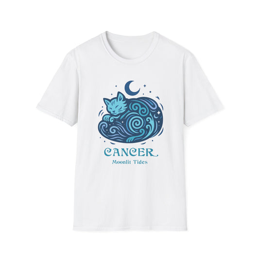 Cancer Zodiac Cat T-Shirt — Cancer Astrological Sign with Cat Graphic
