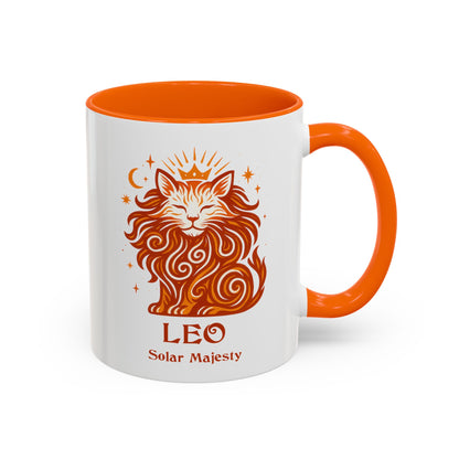 Leo Zodiac Cat Mug - Color Pop | Astrological Sign Coffee Cup 11 or 15 oz