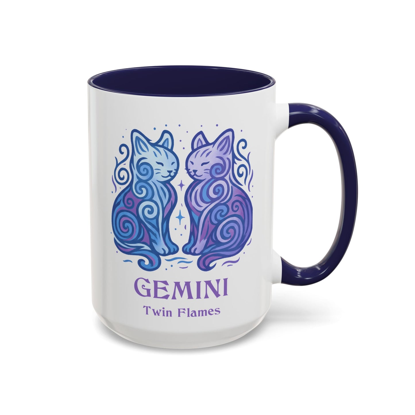Gemini Zodiac Cat Mug - Color Pop | Astrological Sign Coffee Cup 11 or 15 oz