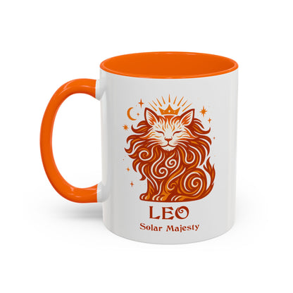 Leo Zodiac Cat Mug - Color Pop | Astrological Sign Coffee Cup 11 or 15 oz