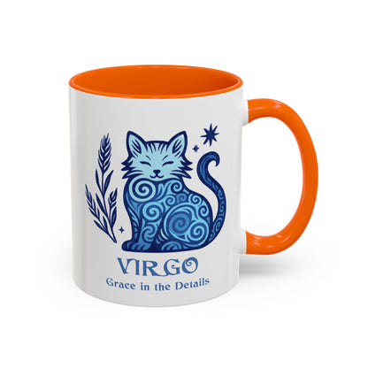 Virgo Zodiac Cat Mug - Color Pop | Astrological Sign Coffee Mug 11 or 15 oz