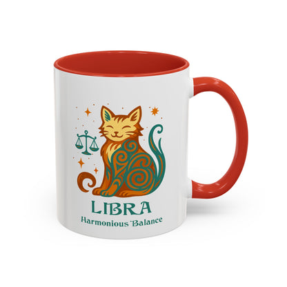 Libra Zodiac Cat Mug - Color Pop | Astrological Sign Coffee Cup 11 or 15 oz