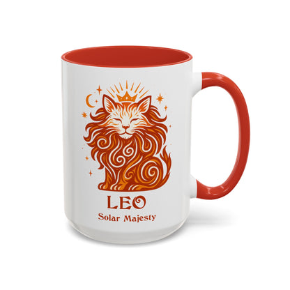 Leo Zodiac Cat Mug - Color Pop | Astrological Sign Coffee Cup 11 or 15 oz