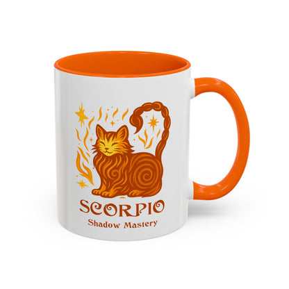 Scorpio Zodiac Cat Mug - Color Pop | Astrological Sign Coffee Mug 11 or 15 oz