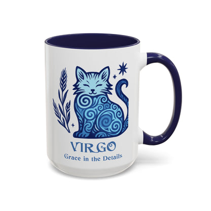 Virgo Zodiac Cat Mug - Color Pop | Astrological Sign Coffee Mug 11 or 15 oz