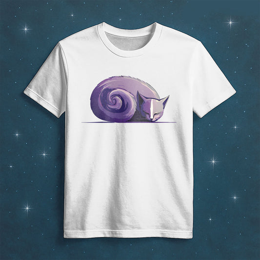 Purple Sleepy Cat Tee
