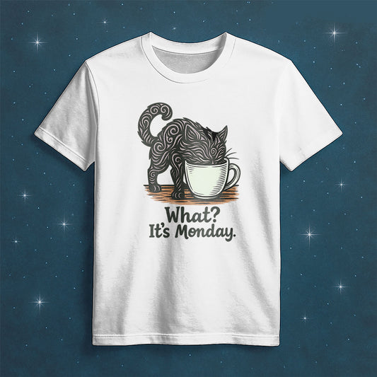 Cat Mug Head Monday Tee