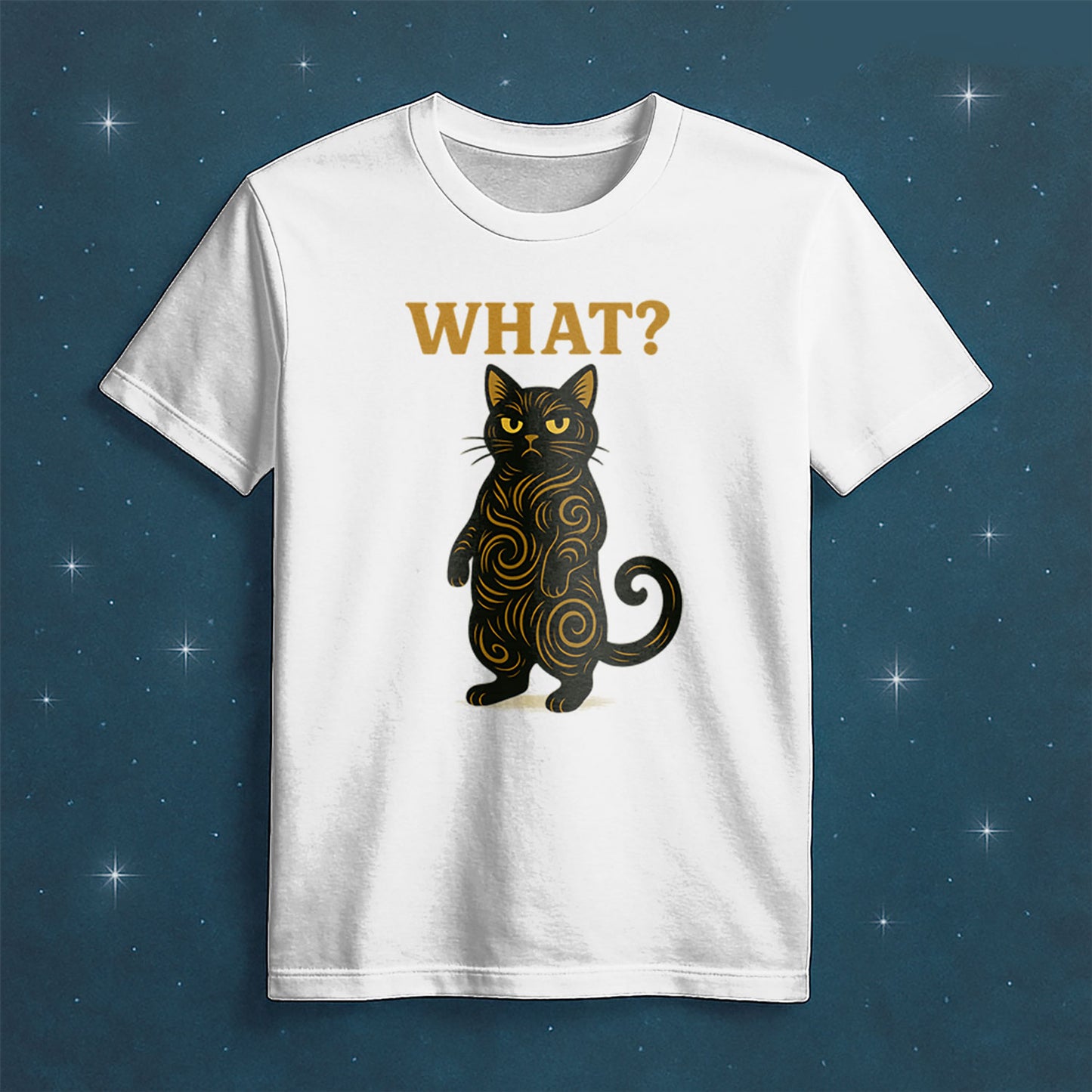 Deadpan Standing Cat T-Shirt