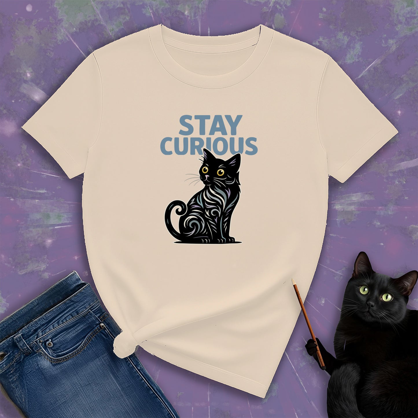Stay Curious Cat T-Shirt