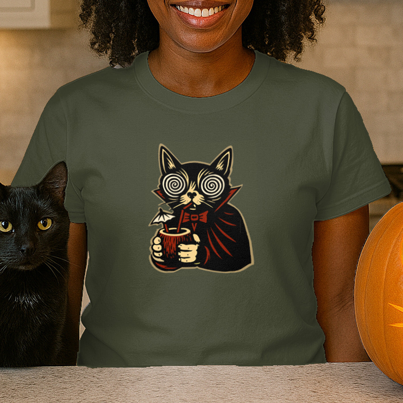 Hypno Vampire Cat Tee