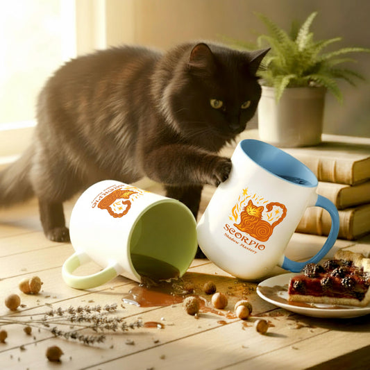 Scorpio Zodiac Cat Mug | Astrology Coffee Mug 11 or 15 oz